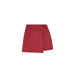The Frankie Shop Raye Mini Skirt - Cabernet - Oversized Minimalist Skirts in Red - Shop at Luxury Shoes 