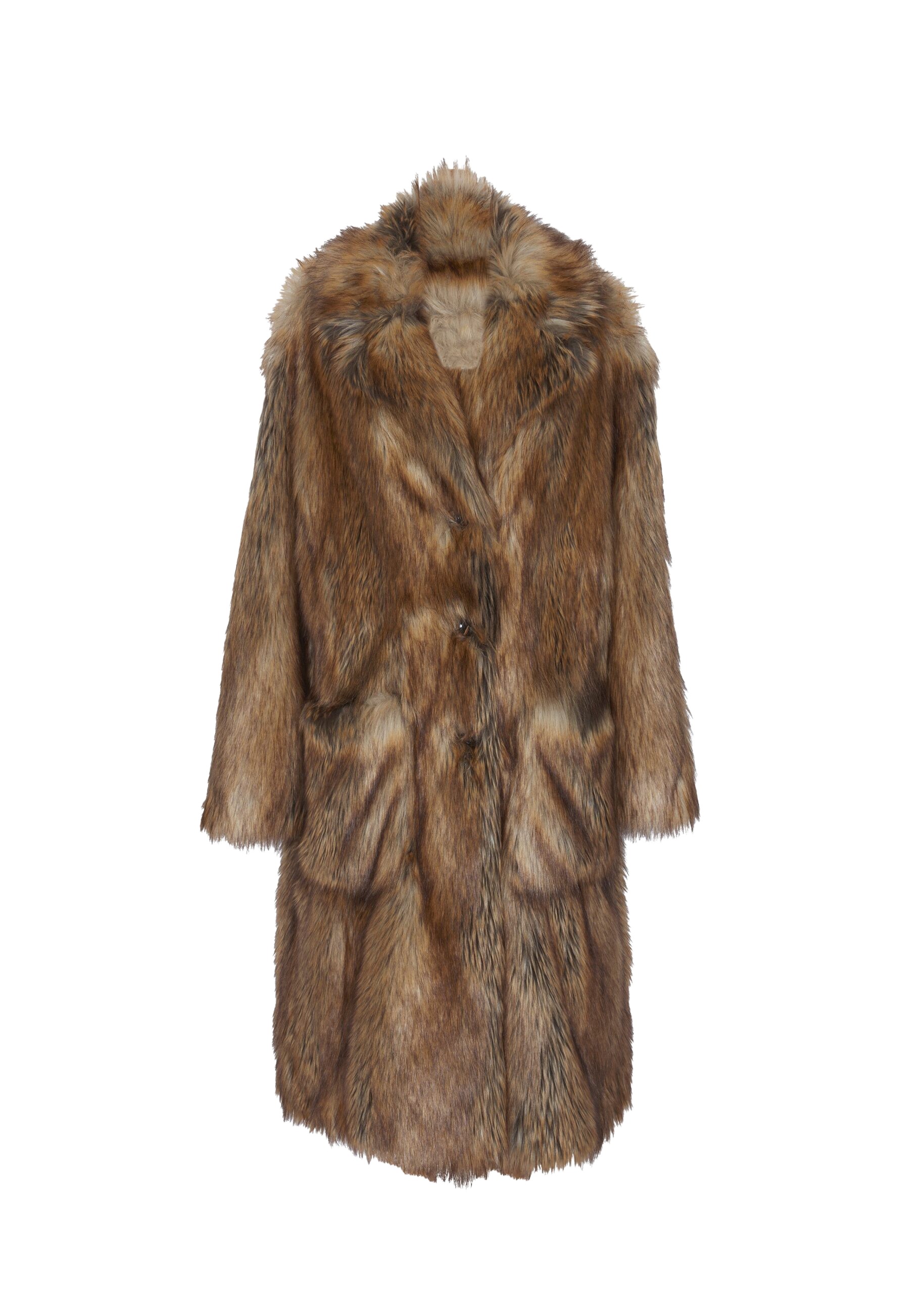 The Frankie Shop Rella Faux Fur Coat – Camel