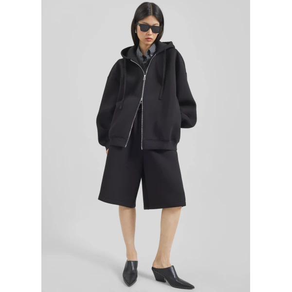 The Frankie Shop Rian Oversized Hoodie - Black - Oversized Minimalist Hoodies in Black - Shop at Luxury Shoes 