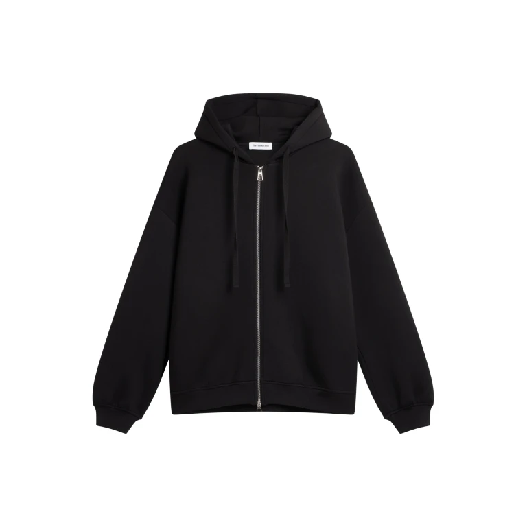 The Frankie Shop Rian Oversized Hoodie - Black - Oversized Minimalist Hoodies in Black - Shop at Luxury Shoes 