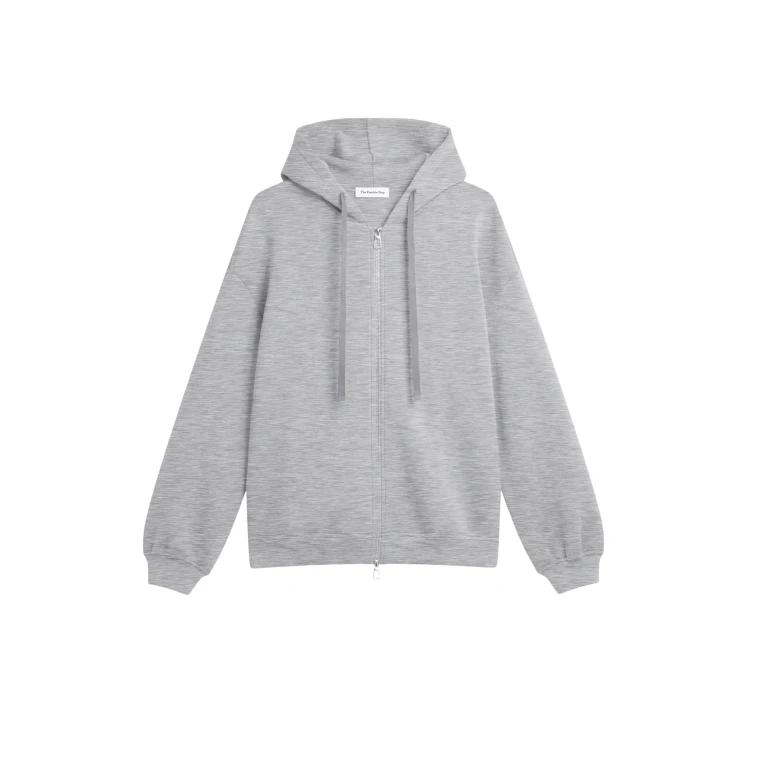 The Frankie Shop Rian Oversized Hoodie - Grey - Oversized Minimalist Hoodies in Grey - Shop at Luxury Shoes 