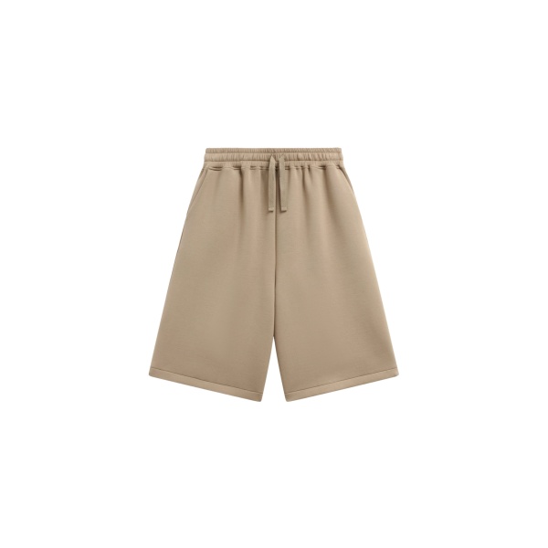 The Frankie Shop Rian Sweatshorts - Camel - Oversized Minimalist Shorts in Beige - Shop at Luxury Shoes 