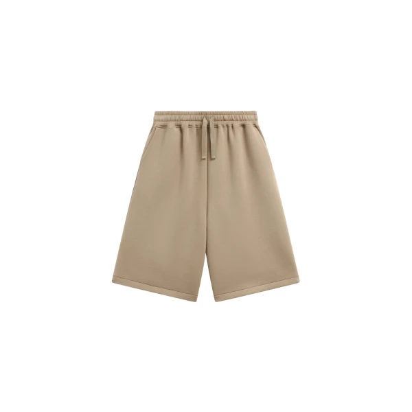 The Frankie Shop Rian Sweatshorts - Camel - Oversized Minimalist Shorts in Beige - Shop at Luxury Shoes 