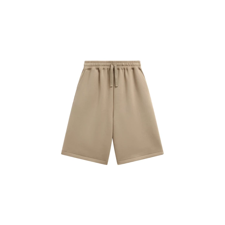 The Frankie Shop Rian Sweatshorts - Camel - Oversized Minimalist Shorts in Beige - Shop at Luxury Shoes 