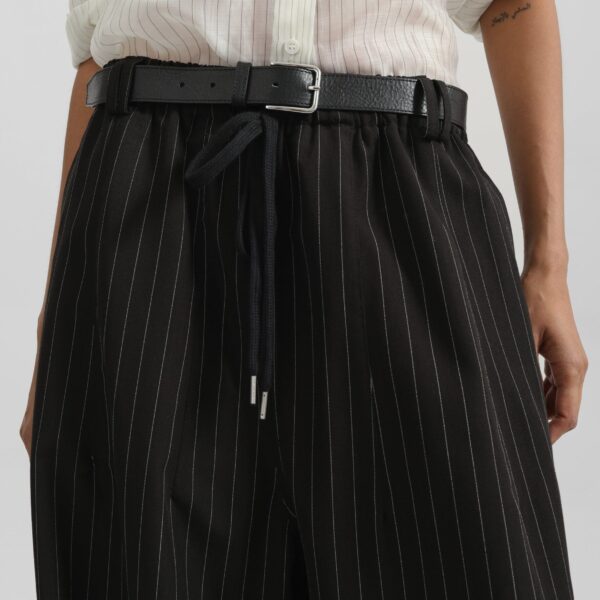 The Frankie Shop Rilton Drawstring Pants – Black/White Pinstripe, view 5