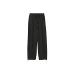 The Frankie Shop Rilton Drawstring Pants - Black/White Pinstripe - Oversized Minimalist Pants in Multicolour - Shop at Luxury Shoes 