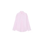 The Frankie Shop Rimini Oversized Poplin Shirt - Pink/White Stripe - Oversized Minimalist Tops in Multicolour - Shop at Luxury Shoes 