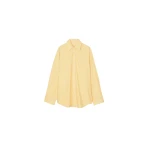 The Frankie Shop Rimini Oversized Poplin Shirt - Yellow/White Stripe - Oversized Minimalist Tops in Multicolour - Shop at Luxury Shoes 