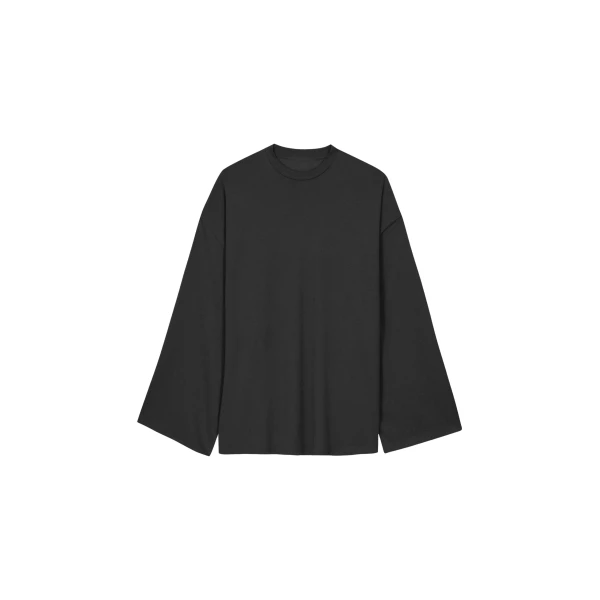 The Frankie Shop Rio Oversized Sleeve Tee - Black - Oversized Minimalist Tops in Black - Shop at Luxury Shoes 