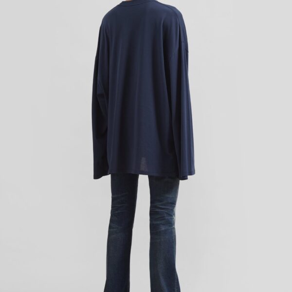 The Frankie Shop Rio Oversized Sleeve Tee – Dark Navy Top, view 6