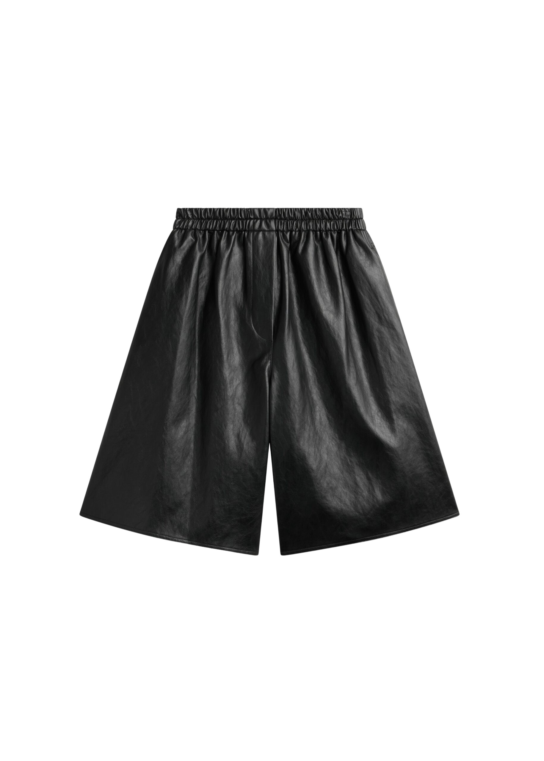 The Frankie Shop Risarven Faux Leather Bermuda Shorts – Black