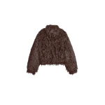 The Frankie Shop Rivee Faux Fur Pullover - Brown - Oversized Minimalist Tops in Beige - Shop at Luxury Shoes 