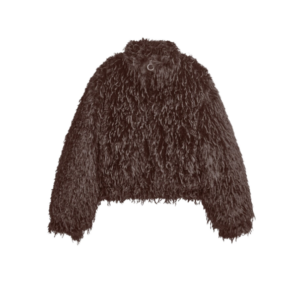 The Frankie Shop Rivee Faux Fur Pullover – Brown Top