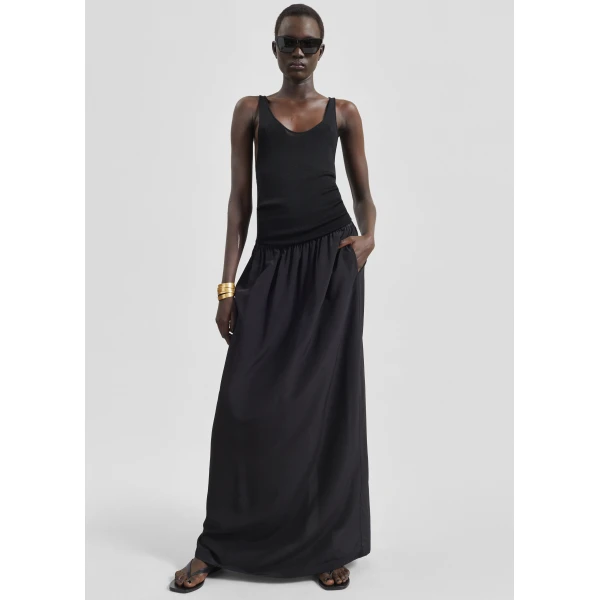 The Frankie Shop Rivo Knit Tank Top - Black - Oversized Minimalist Tops in Black - Shop at Luxury Shoes 