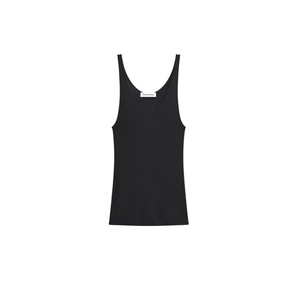 The Frankie Shop Rivo Knit Tank Top - Black - Oversized Minimalist Tops in Black - Shop at Luxury Shoes 