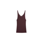 The Frankie Shop Rivo Knit Tank Top - Burgundy - Oversized Minimalist Tops in Red - Shop at Luxury Shoes 
