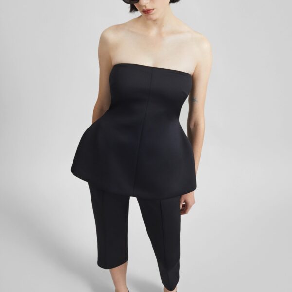 The Frankie Shop Rivoli Hourglass Top – Black, view 2