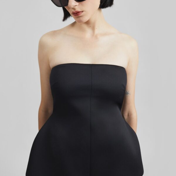 The Frankie Shop Rivoli Hourglass Top – Black, view 3