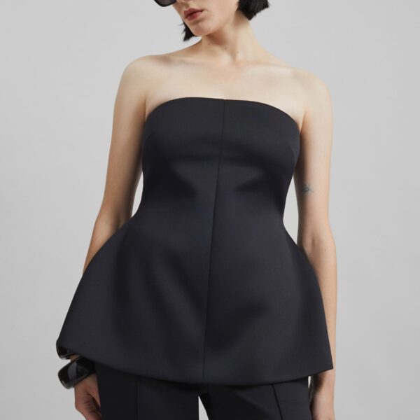 The Frankie Shop Rivoli Hourglass Top – Black, view 6