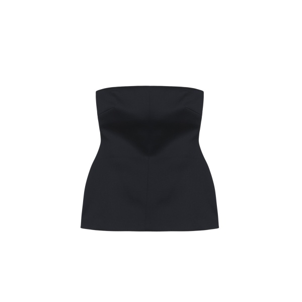The Frankie Shop Rivoli Hourglass Top - Black - Oversized Minimalist Tops in Black - Shop at Luxury Shoes 
