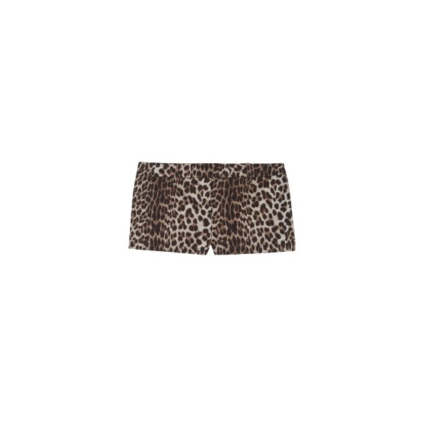 The Frankie Shop Roma Leopard Print Hot Pants - Brown - Oversized Minimalist Shorts in Beige - Shop at Luxury Shoes 