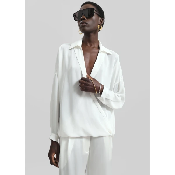 The Frankie Shop Roseau Blouse – White, view 2