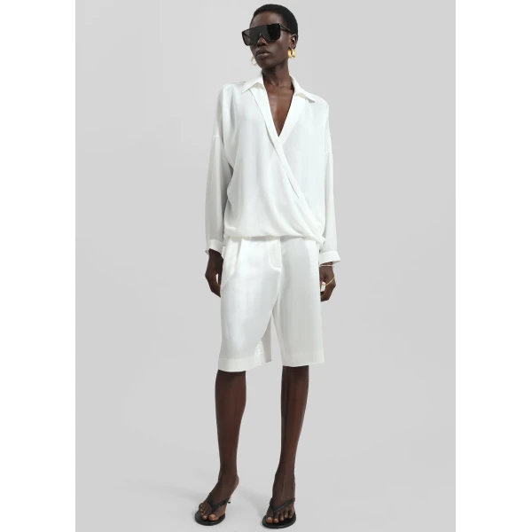 The Frankie Shop Roseau Blouse – White, view 3