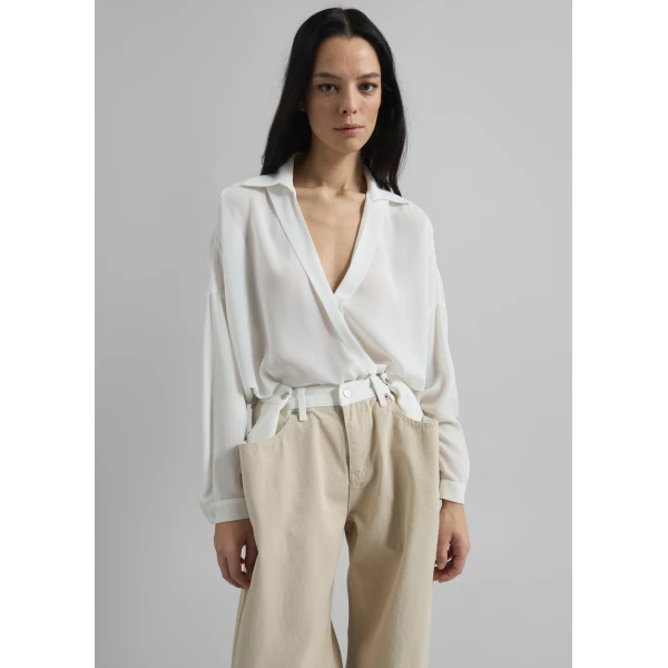 The Frankie Shop Roseau Blouse – White, view 5
