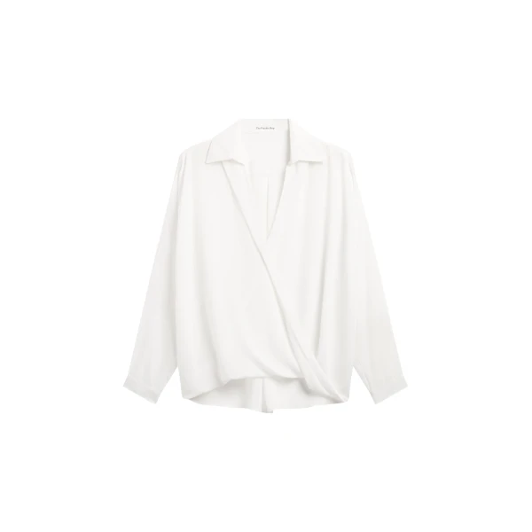 The Frankie Shop Roseau Blouse - White - Oversized Minimalist Tops in White - Shop at Luxury Shoes 
