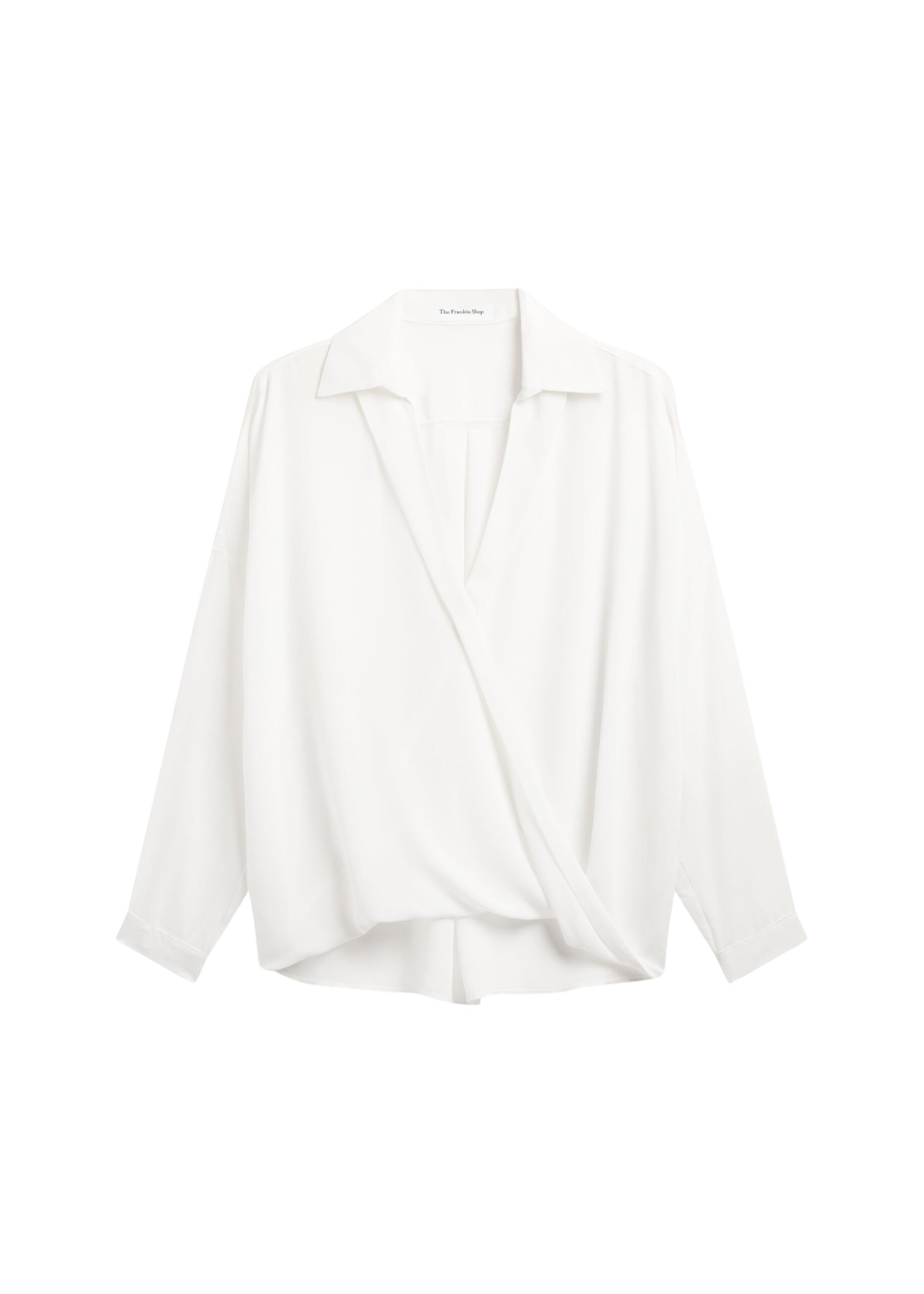 The Frankie Shop Roseau Blouse - White - Oversized Minimalist Tops in White - Shop at Luxury Shoes 
