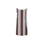 The Frankie Shop Rosie Mini Dress - Choc Stripe - Oversized Minimalist Dresses in Multicolour - Shop at Luxury Shoes 