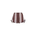 The Frankie Shop Rosie Shorts - Choc Stripe - Oversized Minimalist Shorts in Multicolour - Shop at Luxury Shoes 