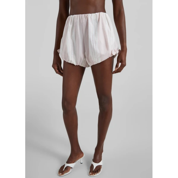 The Frankie Shop Rosie Shorts - Pink Stripe - Oversized Minimalist Shorts in Multicolour - Shop at Luxury Shoes 
