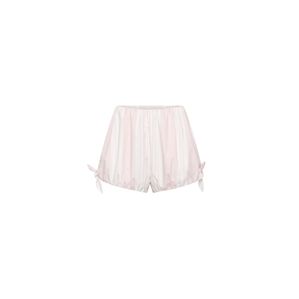 The Frankie Shop Rosie Shorts - Pink Stripe - Oversized Minimalist Shorts in Multicolour - Shop at Luxury Shoes 