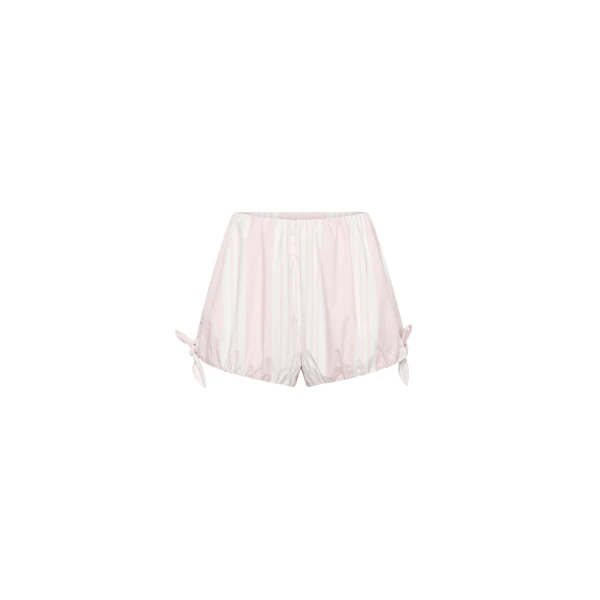 The Frankie Shop Rosie Shorts - Pink Stripe - Oversized Minimalist Shorts in Multicolour - Shop at Luxury Shoes 
