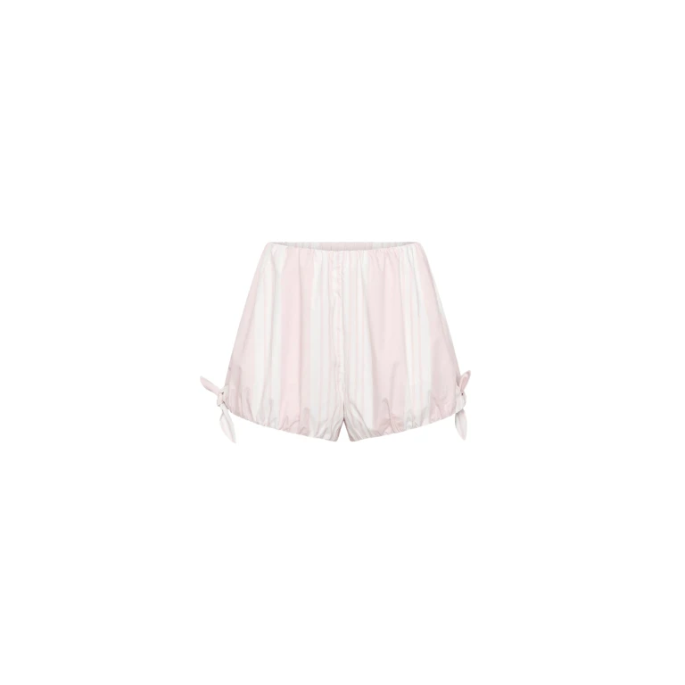 The Frankie Shop Rosie Shorts - Pink Stripe - Oversized Minimalist Shorts in Multicolour - Shop at Luxury Shoes 