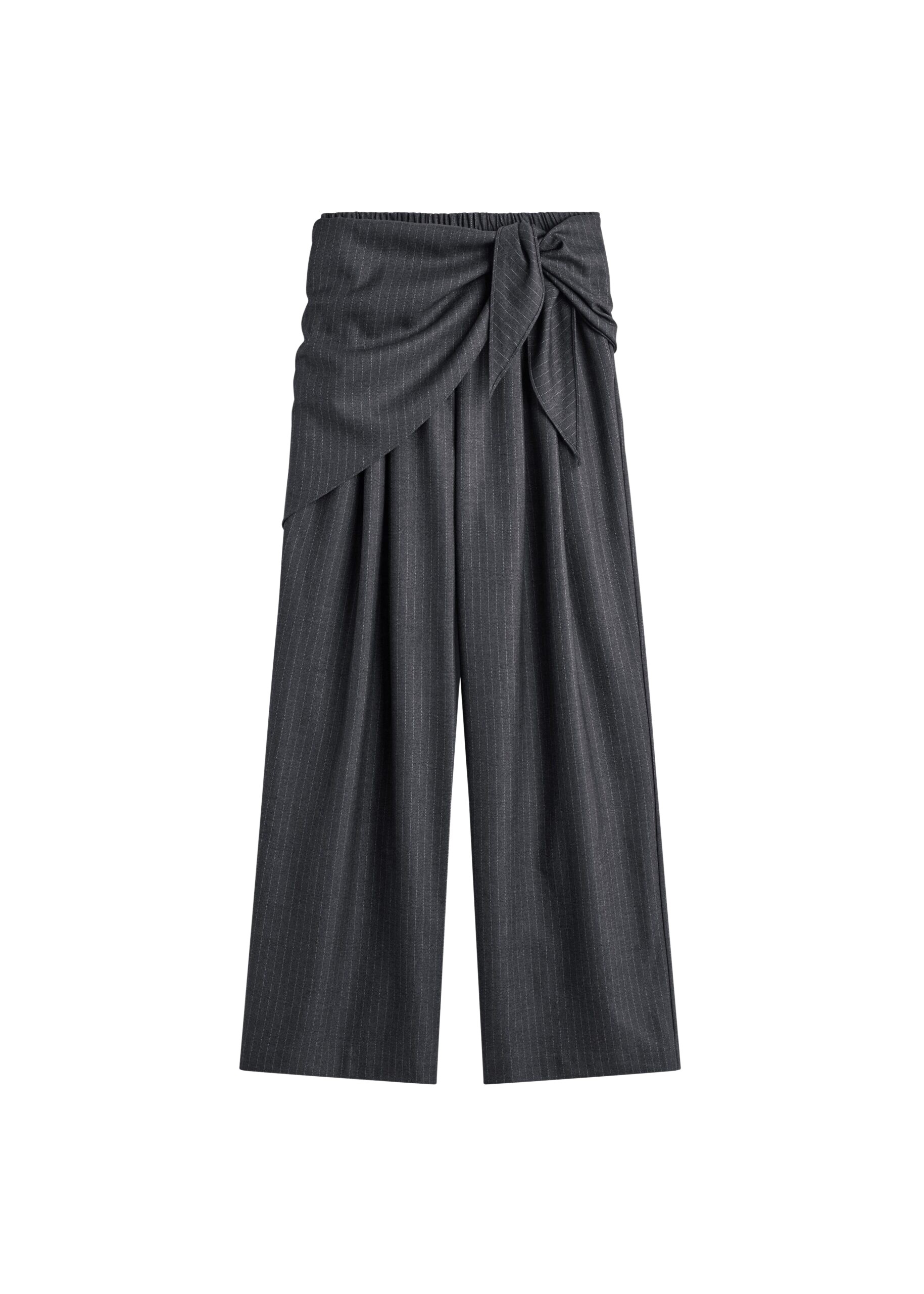 The Frankie Shop Rovigo Scarf Wrap Pants – Grey Stripe