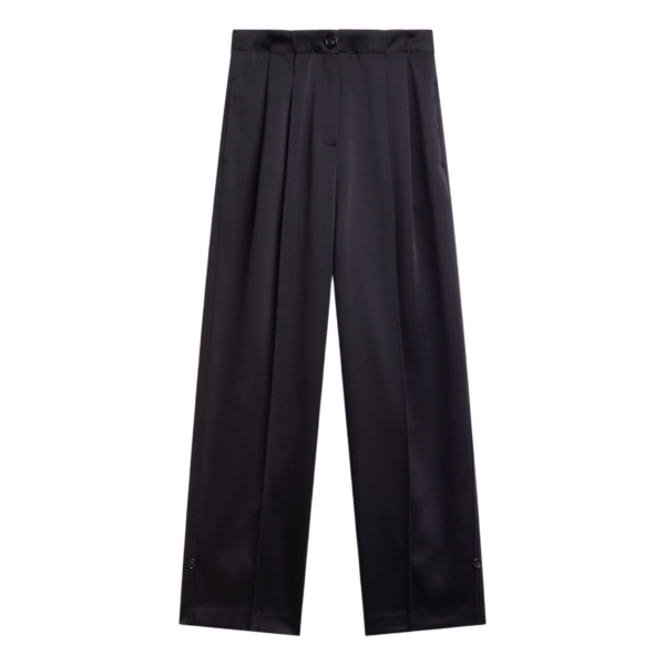The Frankie Shop Rui Satin Trousers – Black