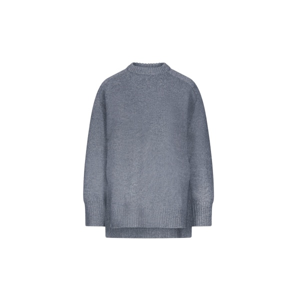 The Frankie Shop Safi LDS Cashmere Blend Sweater - Anthracite Melange - Oversized Minimalist Knitwear in Grey - Shop at Luxury Shoes 
