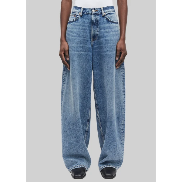The Frankie Shop Saharper Jeans - Authentic - Oversized Minimalist Pants in Blue - Shop at Luxury Shoes 
