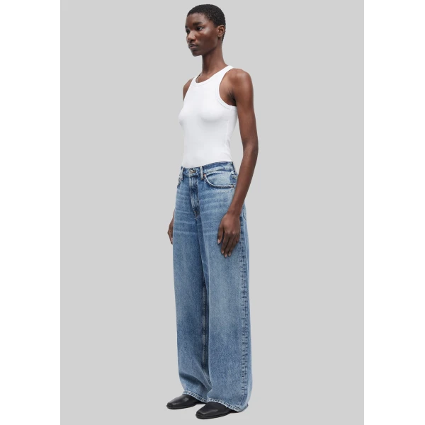 The Frankie Shop Saharper Jeans - Authentic - Oversized Minimalist Pants in Blue - Shop at Luxury Shoes 