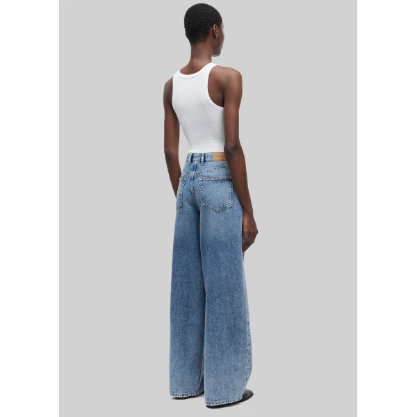 The Frankie Shop Saharper Jeans - Authentic - Oversized Minimalist Pants in Blue - Shop at Luxury Shoes 