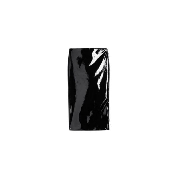 The Frankie Shop Samantha Patent Zip Skirt - Black - Oversized Minimalist Skirts in Black - Shop at Luxury Shoes 