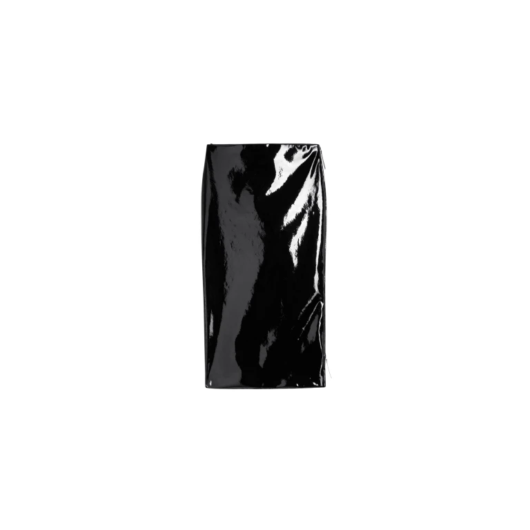 The Frankie Shop Samantha Patent Zip Skirt - Black - Oversized Minimalist Skirts in Black - Shop at Luxury Shoes 