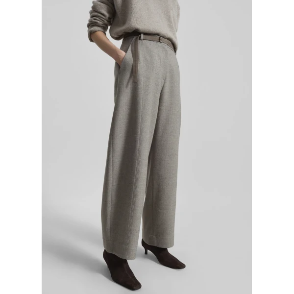 The Frankie Shop Sanve Tapered Leg Pants – Beige Melange, view 5