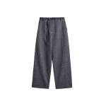 The Frankie Shop Sanve Tapered Leg Pants – Dark Grey Melange