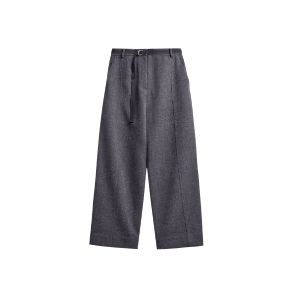 The Frankie Shop Sanve Tapered Leg Pants – Dark Grey Melange