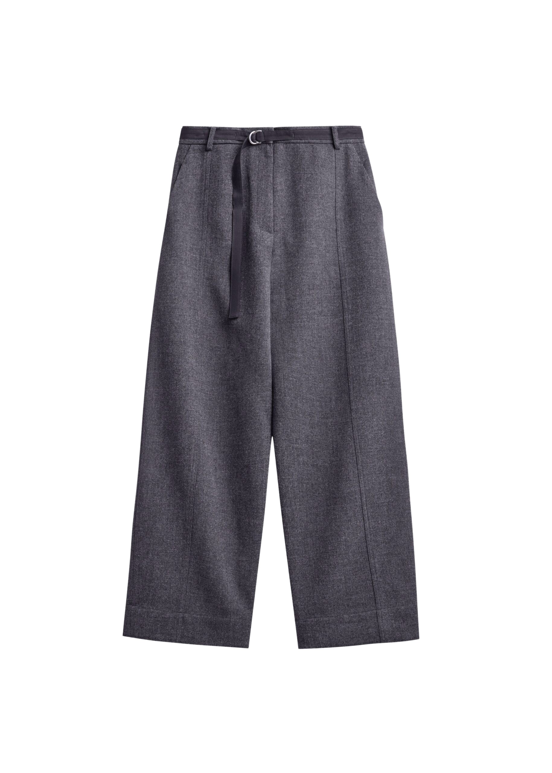 The Frankie Shop Sanve Tapered Leg Pants – Dark Grey Melange