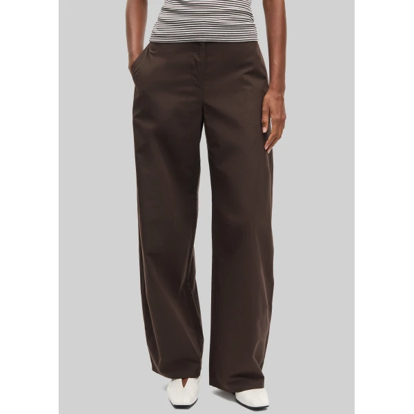 The Frankie Shop Saroko Trousers - Mulch - Oversized Minimalist Pants in Beige - Shop at Luxury Shoes 