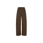 The Frankie Shop Saroko Trousers - Mulch - Oversized Minimalist Pants in Beige - Shop at Luxury Shoes 
